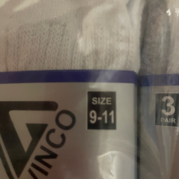 Men’s Vinco crew socks. White size 9-11 80% cotton. - Picture 2 of 2